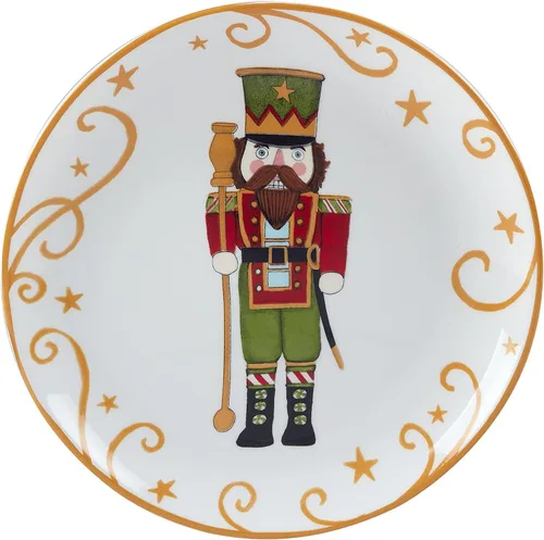 Vista 2 de Certified International Holiday Magic Nutcracker - Juego de 4 platos de postre/ensalada de 9 pulgadas, multicolor, mediano, juego de 4