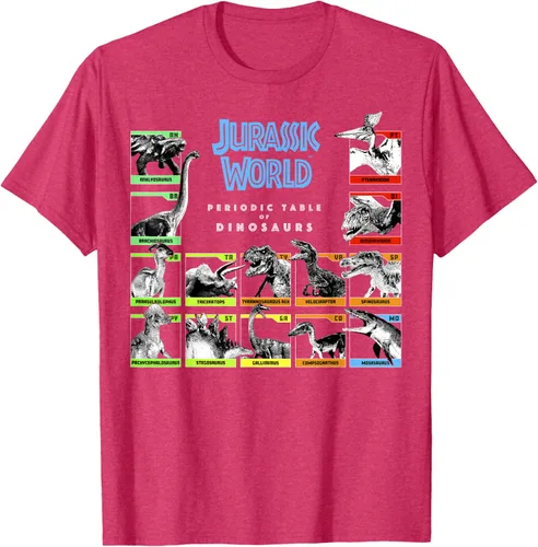 Vista 21 de Jurassic World Camiseta Periodic Table of Dinosaurs, Negro, S