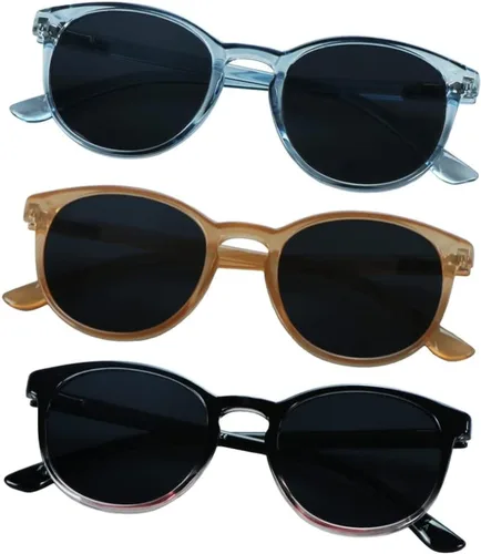 Vista 15 de YEIN 3 Pack Sunglasses for Men and Women, UV Protection Outdoor Glasses Vintage Square Full Frame