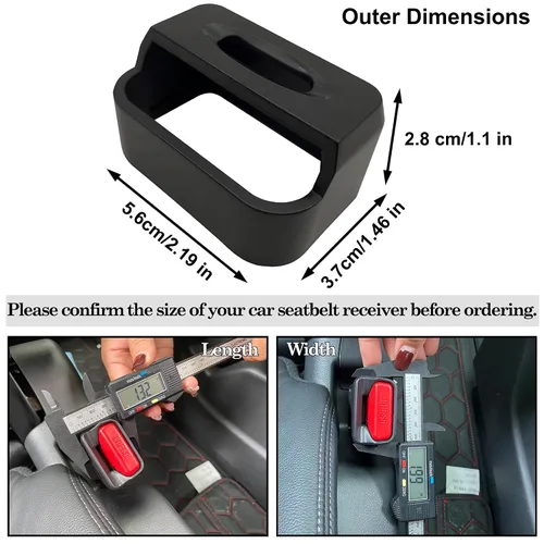 Vista 2 de Protector de hebilla para cinturón de seguridad de automóvil, funda de hebilla para cinturón de seguridad para niños, funda de bloqueo de cinturón