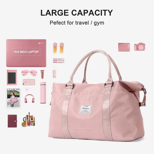 Vista 3 de Sport Travel Duffle Bag Large Gym Tote Bag for Women, Weekender Bag Carry on Bag for Airplane, Ladies Beach Bag Overnight Bag Waterproof Bag Luggage
