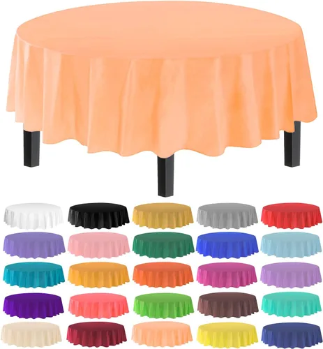 Vista 33 de allgala Juego de 12 manteles de plástico premium para mesa, desechables - 54 x 108 pulgadas - Impermeable, resistente a manchas, fácil de limpiar