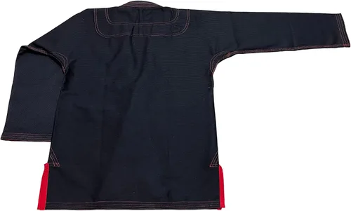 Vista 6 de Bjj Gi Jiu Jitsu con puntada roja Bjj Gi Jiu Jitsu Kimonos Gi 100% algodón Perl Weave 450GSM