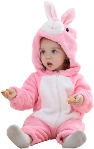 Vista 2 de Qzerplay - Disfraz unisex de Halloween para bebé, diseño de caricaturas, ropa para el hogar