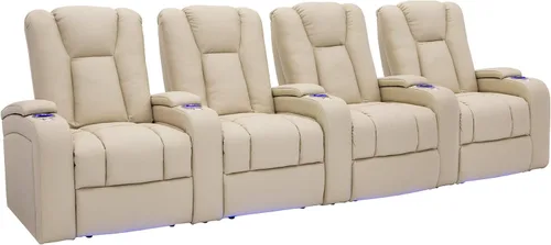 Vista 9 de Seatcraft Serenity - Asiento de cine en casa, fila negra de 3 Negro