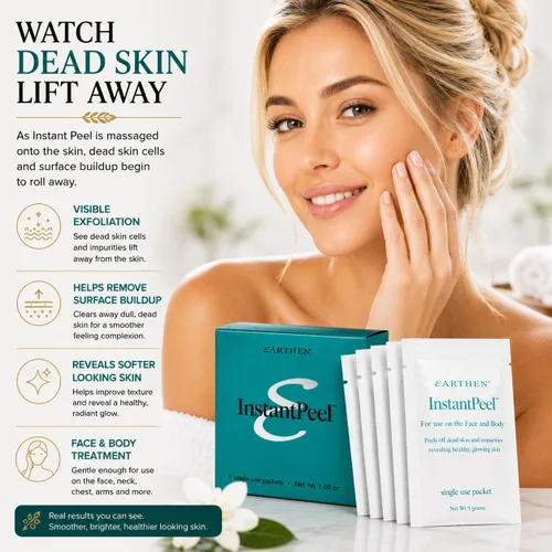 Vista 4 de Earthen - Paquetes exfoliantes instantáneos – Exfoliante facial y corporal suave para una piel suave y brillante – Elimina las células muertas