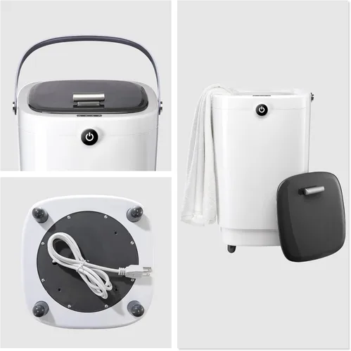 Vista 2 de AZOUTDOOR - Calentadores de toallas grandes para baño, calentador de toallas de cubo portátil de lujo con temporizador y apagado automático que se