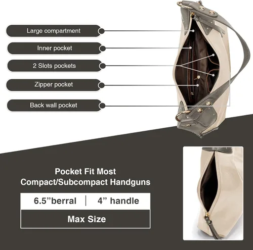 Vista 6 de LAVAWA Bolso de mano para mujer, bolso grande del oeste, bolso de hombro con asa superior, estilo vintage en relieve, tachuelas
