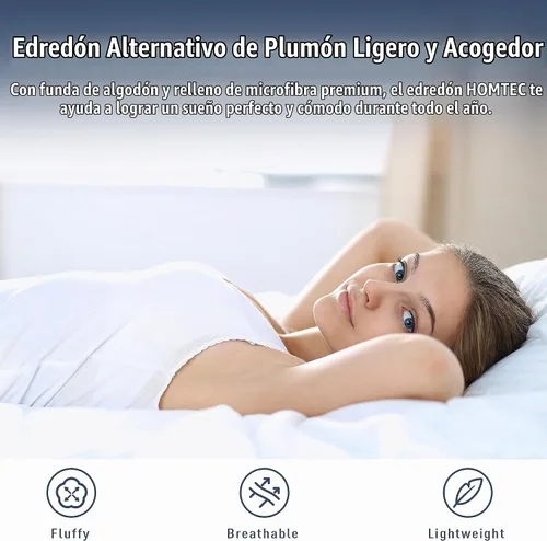 Vista 7 de Edredón de tamaño individual 100% algodón, relleno alternativo de plumón, edredón acolchado gris oscuro, esponjoso, ligero, todo el año, con 4 lazos