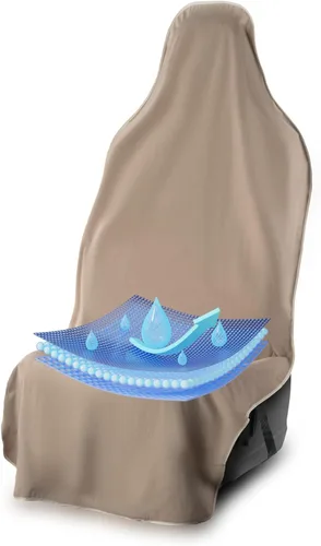 Vista 14 de UltraSport Protector de Asiento de Coche Impermeable con Toalla, Ajuste Universal, Protector de Asiento Delantero Antisudor y Antiolor, Secado