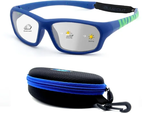 Vista 11 de BLUE CUT Sports Protection Goggles, Photochromic Lenses Safety Glasses for Basketball, Pickleball and Outdoor Sports