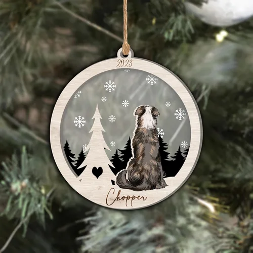 Vista 65 de Nazenti Adorno de Navidad conmemorativo personalizado, regalo personalizado de recuerdo de perro, condolencias por pérdida de mascotas, sabueso