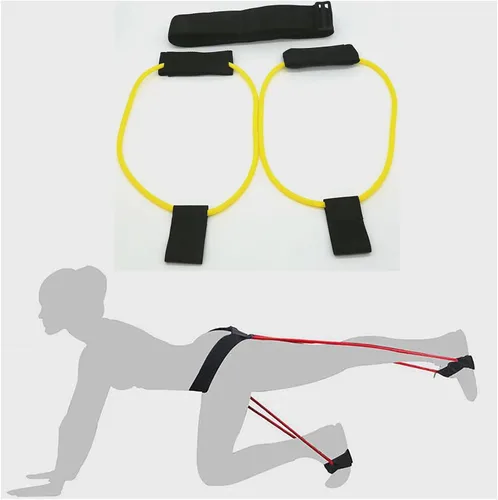 Vista 7 de Bandas de resistencia para glúteos con cinturón para entrenar a las mujeres, bandas de ejercicio para esculpir tus glúteos 30 lbs
