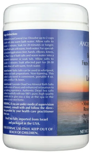 Vista 4 de Ancient Secrets Aromaterapia Baños minerales del Mar Muerto Lavanda - 2 lbs