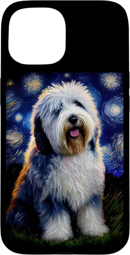 Vista 6 de Old English Sheepdog in Starry Night Painting Dog Mom Dad Case for iPhone 17