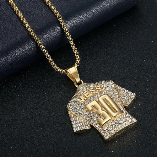 Vista 6 de Number 30 Soccer Jersey Necklace, No. 30 Jersey Necklace for Men, Hip Hop Soccer Necklace 30 Sports Lucky Number Jewelry, Punk Football Necklace
