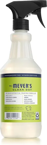 Vista 2 de MRS. MEYER'S Clean Day Limpiador de espejos y ventanas, ideal para superficies de vidrio en interiores y exteriores, verbena de limón, 24 onzas