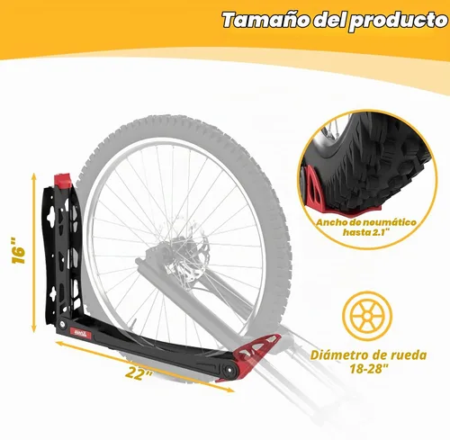 Vista 7 de TORACK BIKEPAL Soporte de bicicleta giratorio sin elevación, soporte de bicicleta vertical de ahorro de espacio montado en la pared