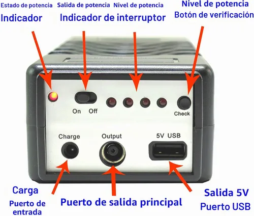 Vista 2 de Batería recargable de alta capacidad de 12 V y 5 V (150 Wh, o 40500 mAh) con función Mini UPS de 12 V - BiXPower iP150-12V