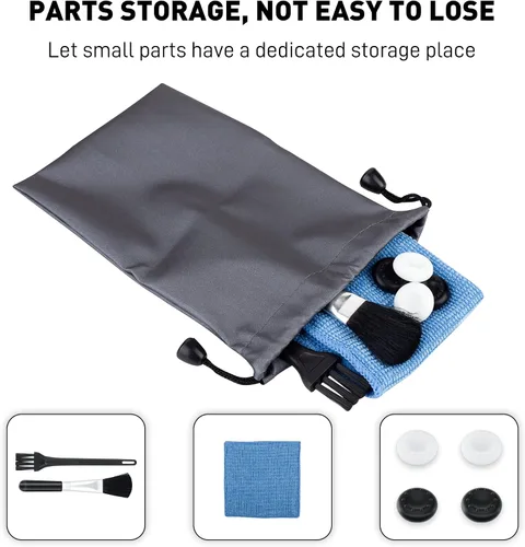 Vista 7 de RHOTALL Cubierta de filtro de polvo para Xbox Series X con filtro de polvo de PVC, tapones antipolvo de silicona para puertos, kit de polvo 13 en 1