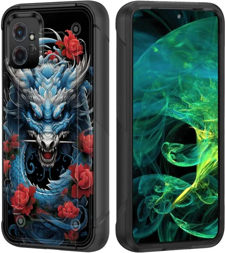 Vista 31 de Funda para Moto G Stylus 5G 2023, resistente de doble capa de policarbonato duro y silicona suave, resistente a prueba de golpes, funda protectora