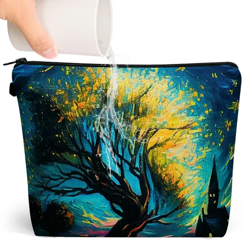 Vista 3 de Noozion Bolsa de cosméticos para mujer, bolsa de maquillaje, organizador pequeño, mini bolsa de maquillaje de viaje para artículos de tocador