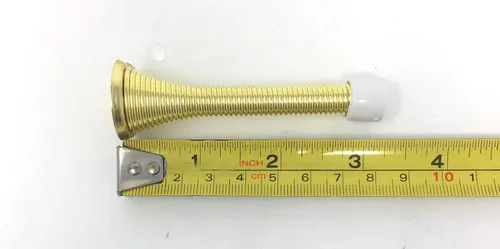 Vista 2 de Tapón flexible de puerta de resorte de 3.1/8" chapado en latón [2908BB] - Tope Puerta