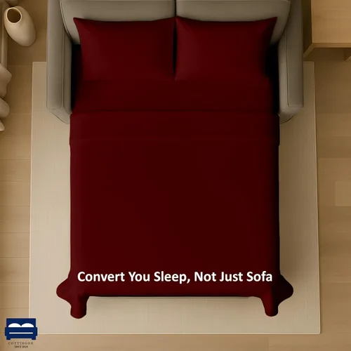 Vista 6 de Cottingon Sábanas individuales de 4 piezas para sofá cama individual, sábanas de sofá 100% microfibra cepillada, se adapta fácilmente a colchones