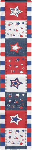 Vista 25 de GLENLCWE Camino de mesa con la bandera de Estados Unidos, Día de la Independencia de Estados Unidos, patriótico para fiestas, sala de estar, cocina