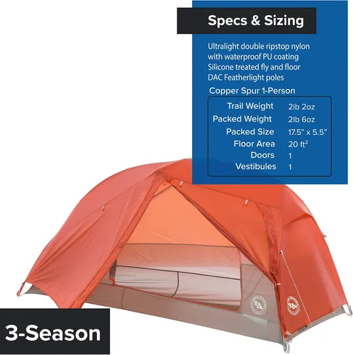 Vista 4 de Big Agnes Copper Spur HV UL - Tienda de campaña ultraligera para mochileros