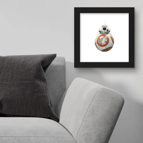 Vista 3 de Trends International Gallery Pops Star Wars: Saga - Póster de pared BB-8, 12 x 12 pulgadas, versión enmarcada en negro