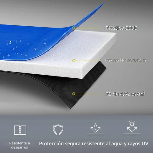 Vista 5 de Soozier Funda de resorte para cama elástica de 12 pies/14 pies, repuesto de almohadilla de seguridad para cama elástica, impermeable y resistente a