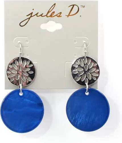Vista 4 de Jules D. Pendientes colgantes de lágrima de concha natural para mujer