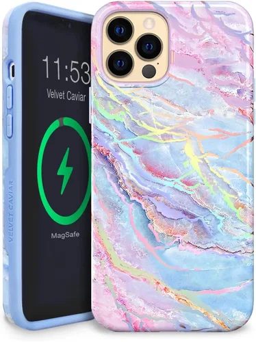 Vista 33 de VELVET CAVIAR Funda para iPhone 13 Pro Max con estampado de leopardo y guepardo negro, compatible con MagSafe, probada en caídas de 10 pies