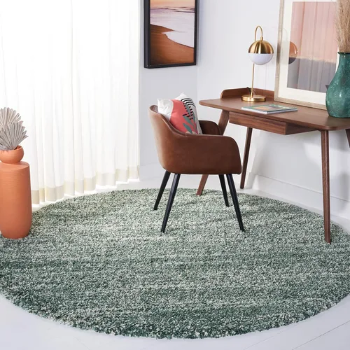 Vista 15 de SAFAVIEH Hudson Shag Collection - Alfombra decorativa de 2 x 3 pies, color marfil y azul marino, no desprende pelusa y de fácil cuidado, 2 pulgadas
