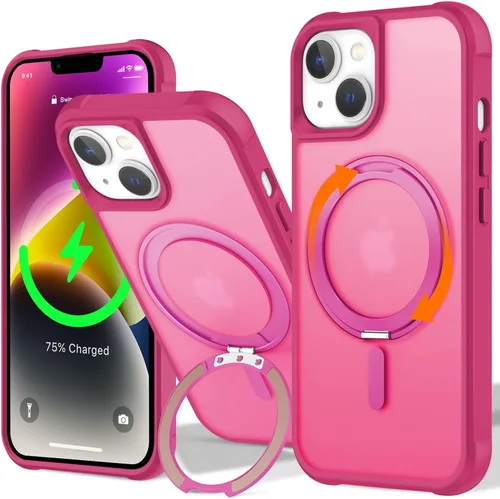 Vista 50 de UMIONE - Funda con diseño de anillo magnético giratorio de 360° para iPhone 11, soporte de bucle invisible integrado, compatible con Magsafe, funda