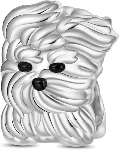 Vista 15 de GNOCE Dije de cuentas de perro para mujer, collar de plata para ella, regalo de joyería Perro Collie de 2 órdenes