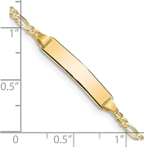 Vista 3 de ICE CARATS 14k Yellow Gold Baby Figaro Id Bracelet Fine Jewelry For Women Gifts For Her