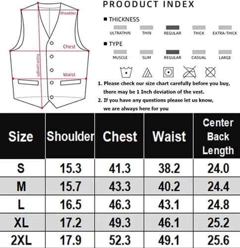 Vista 6 de COOFANDY Chaleco de cuero de ante para hombre, estilo en capas, chaleco de vestir