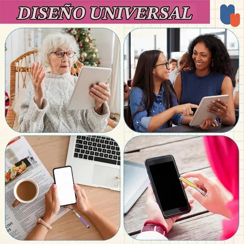 Vista 4 de Relaxweex 20 mini lápices capacitivos y resistentes para pantalla táctil, lápiz capacitivo retráctil para todos los teléfonos inteligentes