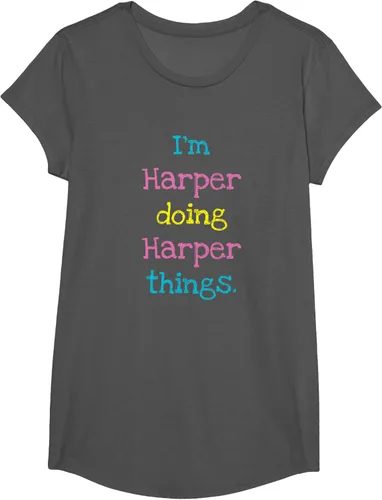 Vista 42 de Harper - Camiseta de regalo para niños con texto personalizado