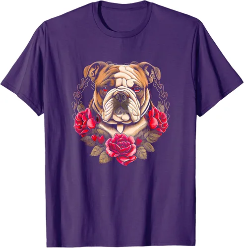 Vista 4 de Día de San Valentín - Camiseta de San Valentín Bulldog Inglés, Negro