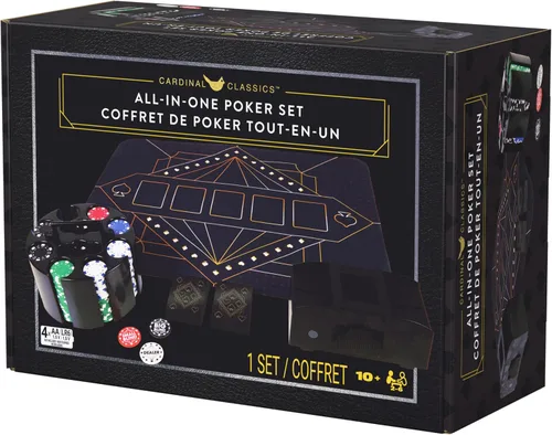 Vista 9 de Spin Master Games Poker Set with 200 Chips Classic Board Game