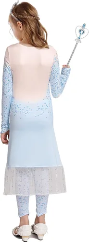 Vista 2 de YOJOJOCO Disfraces de princesa para niñas, vestidos y accesorios de princesa