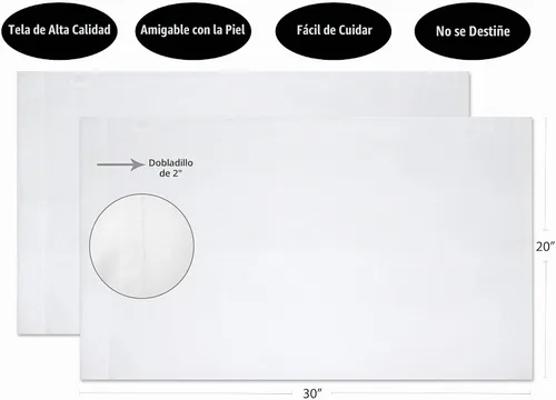 Vista 4 de Aveesha Paquete de 12 fundas de almohada de polialgodón – Fundas de almohada blancas – Fundas de almohada de 180 hilos de tejido percal – Perfectas