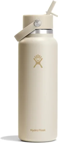 Vista 119 de Hydro Flask Botella de agua – Acero inoxidable aislado – Tapa flexible con popote de boca ancha, antiderrames, a prueba de fugas y recargable