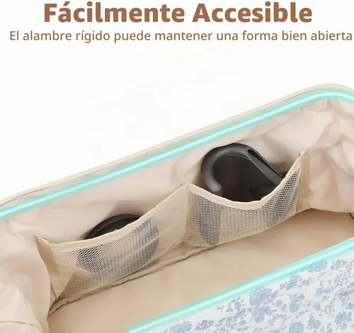 Vista 5 de Bolsa de viaje para herramientas capilares compatible con Shark Flor azul