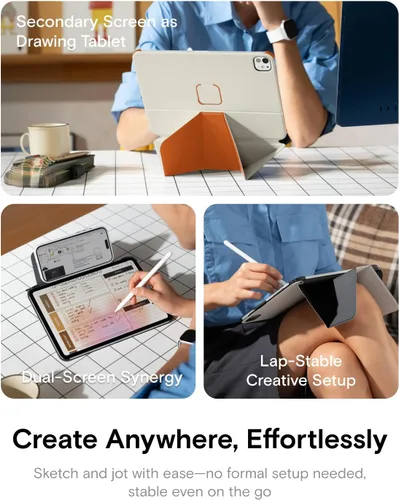 Vista 4 de MOFT Funda dinámica tipo folio para iPad Pro de 13 pulgadas (M5 2025 / M4 2024) – [Protección de esquina reforzada] Soporte magnético delgado