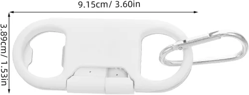Vista 3 de WOONEKY Usb-C Llavero Datos Cable Abrebotellas Portátil C Llavero Cargador para Teléfonos Llavero Teléfono 2 Paquete Caja Embalaje