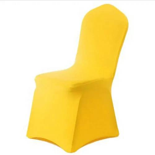 Vista 9 de Funda para silla de color sólido, funda elástica de elastano, para banquete de boda, fiesta, banquete, hotel, comedor, color blanco